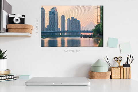 Canvas Print - Yangtze River Bridge ، Wuhan ، China #E0352