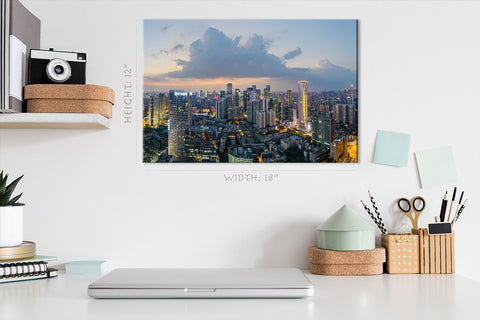 Canvas Print -  Chengdu Downtown Nightscape #E0333