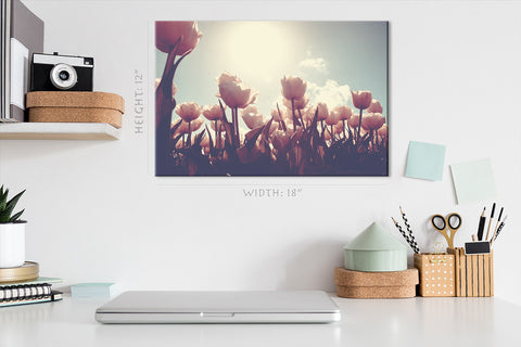 Canvas Print - أشعة الشمس الربيعية في Tulips #E0740