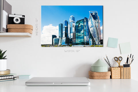 Canvas Print -  Mirrored Skyscrapers In Moscow #E0325