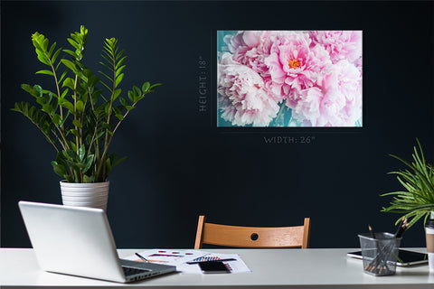 Canvas Print -  Bunch Of Pink Peonies #E0799