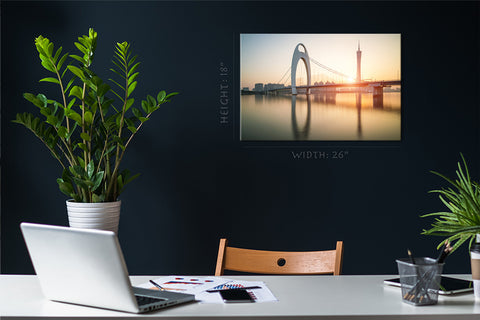 Canvas Print - Liede Bridge at Sunrise ، Guangzhou ، China #E0440