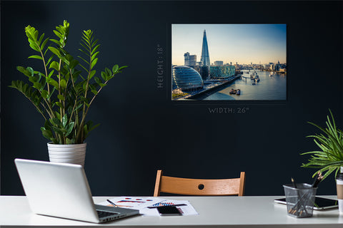 Canvas Print - Vista aerea su Tamigi e London City #E0267