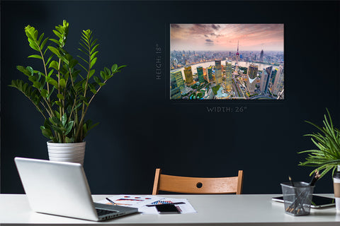 Canvas Print - Pudong Cityscape ، Shanghai ، China #E0475