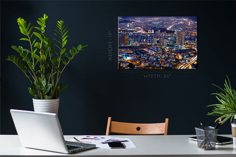 Canvas Print -  Tehran Skyline At Night #E0283