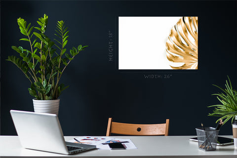 Impression sur toile - Feuille d'or de Monstera #E0727