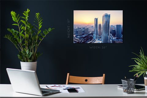 Canvas Print - Hangzhou Uusi kaupunki Sunrise #E0253