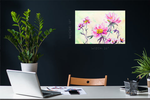 Canvas Print -  Pink Peonies, Oil Painting #E0831