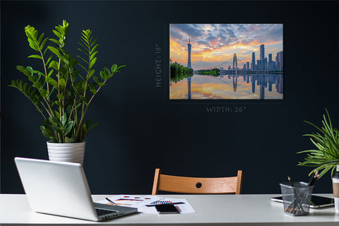 Canvas Print -  Guangzhou Downtown Skyline, China #E0436