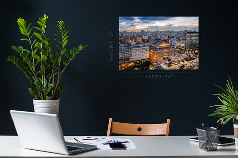 Canvas Print - Aerial View of Teatro Colon Buenos Aires, Argentinië #E0265