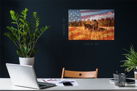 Canvas Print -  Western Cowboy Portrait #E0914