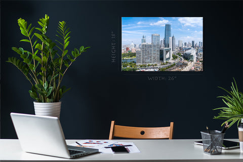 Impression sur toile - Skyline de Tianjin #E0297