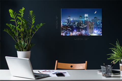 Canvas Print -  Roppongi District Nightscape, Tokyo, Japan #E0479