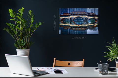 Canvas Print -  Anshun Bridge In Chengdu, Sichuan #E0326