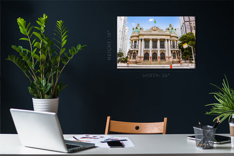 Impressão de tela - Rio de Janeiro Cityscape, Opera House #E0247