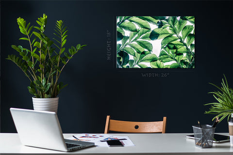 Canvas Print -  Exotic Green Leafs #E0664