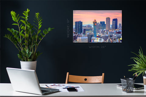 Impression sur toile - Skyline du Japon sur Shinsekai au crépuscule, Osaka #E0364