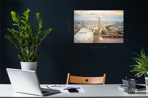 Canvas Print -  Jama Masjid, Delhi Skyline, India #E0455