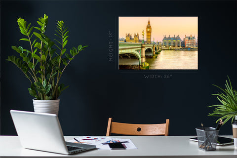 Canvas Print - London Westminster Bridge Citycape #E0273