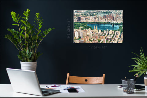 Canvas Print -  Manhattan Skyscrapers And Central Park, New York #E0393