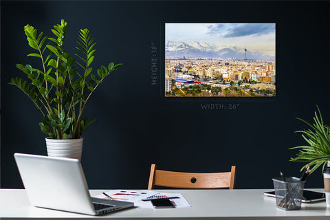 Canvas print - luchtweergave van Teheran #e0278