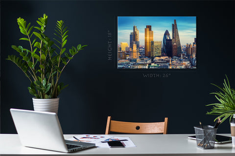 Canvas Print - Bank District of Central London Skyline #E0272