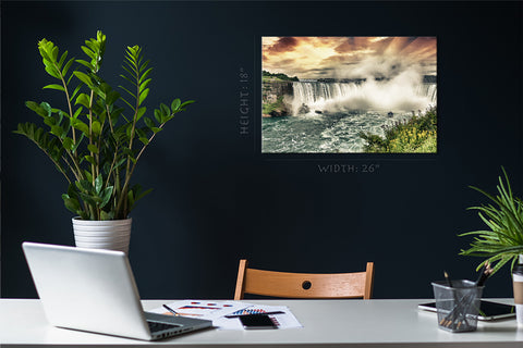 Canvas Print - Niagara Waterfall At Sunset ، Canada #E0573