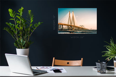 Canvas Print -  View Of The Bandra Worli Sea, Mumbai, India #E0420