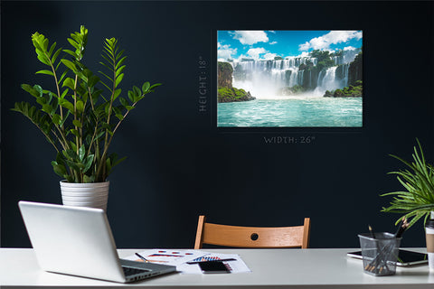 Canvas Print - Iguazu Waterfall في Morning ، أمريكا الجنوبية #E0567