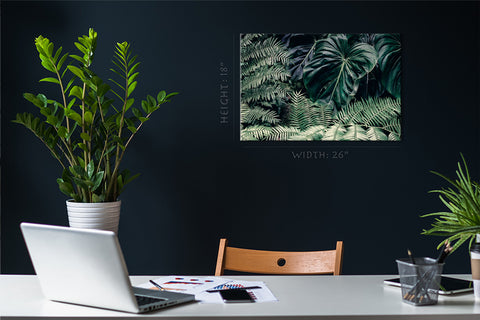 Canvas Print -  Tropical Green Leafs #E0816