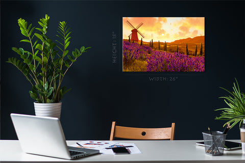 Canvas Print -  Lavender Field, Toscany #E0753