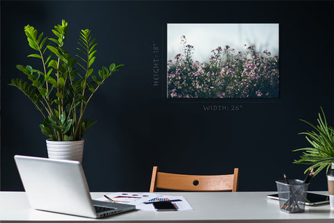 Canvas Print -  Flowers At Cloudy Day #E0802