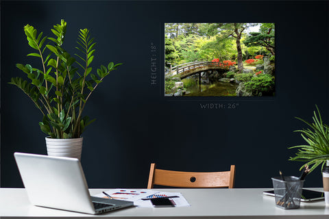 Canvas Print -  The Oike-Niwa, Beautiful Japanese Garden In The Kyoto Imperial Palace, Japan #E1005