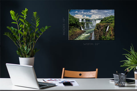 Canvas Print -  Dramatic View Of Iguazu Waterfall, South America #E0565