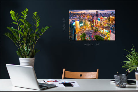 Canvas Print -  Tokyo Skyline At Twilight, Japan #E0484