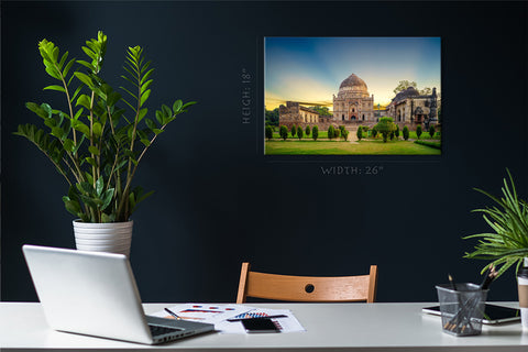 Canvas Print -  Bara Gumbad At Lodi Garden, New Delhi, India #E0453