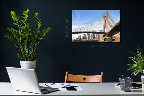 Canvas Print - Estaiada Bridge في Sao Paulo ، البرازيل #E0376