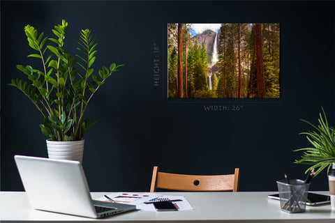 Canvas Print -  Framed Waterfall, Yosemite #E0561