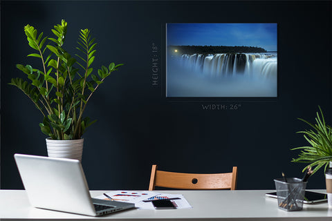 Canvas Print -  Iguazu Waterfall By Night, Misiones, Argentina #E0562