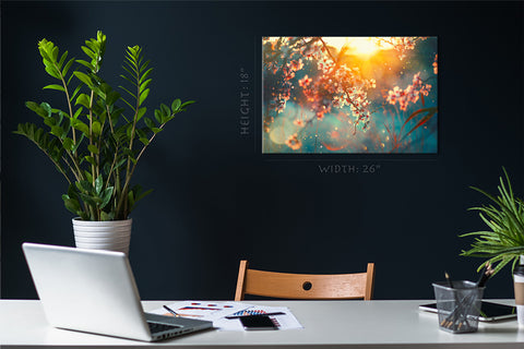 Canvas Print -  Blooming Apricot At Sunrise #E0820