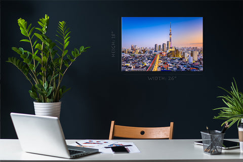 Canvas Print - Sumida Skyline ، طوكيو ، اليابان #E0493