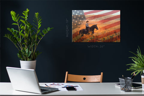 Impression sur toile - Western Cowboy Portrait #E0927