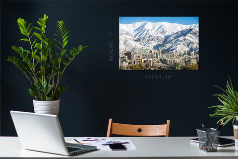 Leinwand Druck - Winter Teheran Skyline #E0277