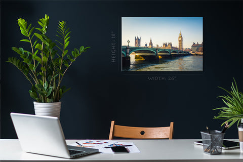 Impression sur toile - Big Ben et les maisons du Parlement Cityscape #E0270