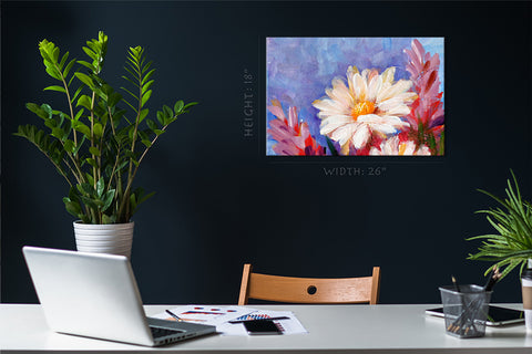 Canvas Print -  Wonderful Daisy, Oil Painting #E0867