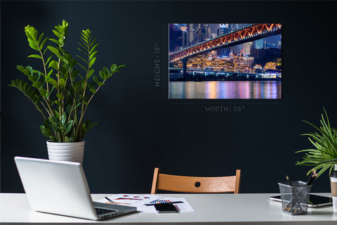 Canvas Print -  The Cityscape Of Chongqing At Night #E0313