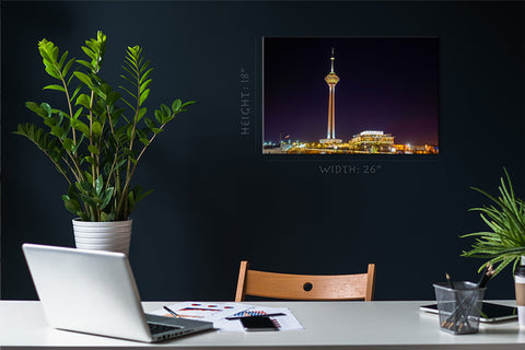 Canvas Print -  Night View Of Milad Tower In Tehran #E0279