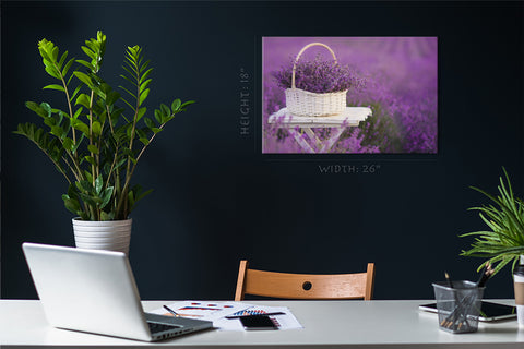 Canvas Print -  Basket With Lavender #E0792