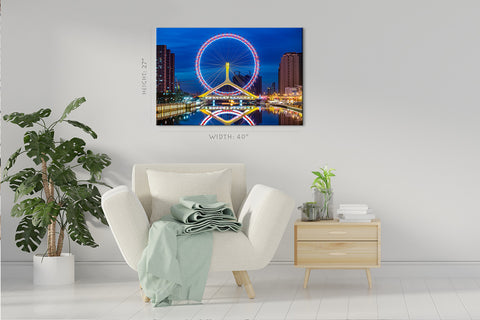 Impression sur toile - L'horizon des yeux de Tianjin #E0302