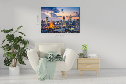 Impression sur toile - Tokyo Skyline, Japon #E0481